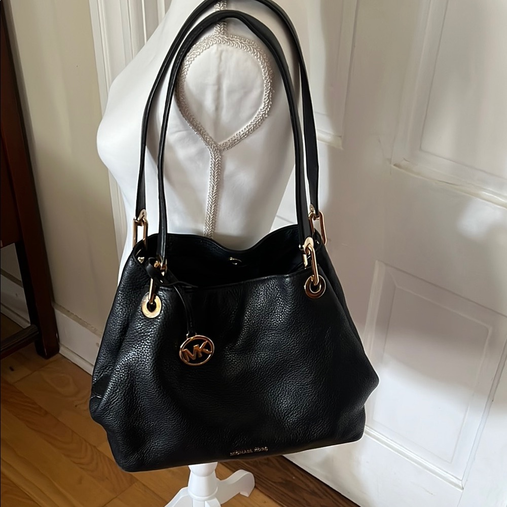 Michael Kors Black Leather Tote Bag